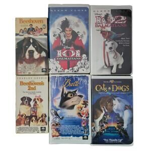 Vintage VHS 5 TITLES (cat & dog movies for kids) YOUR CHOICE ..